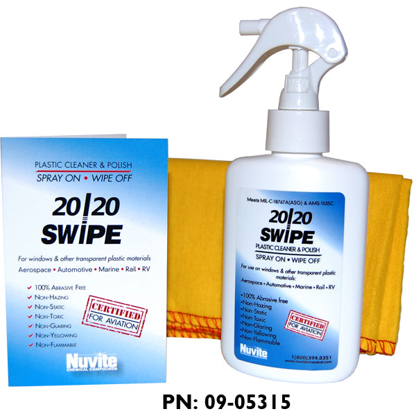 20/20 Swipe Plastic Cleaner and Polish 4 oz  Kit - Nuvite – Global  Appearance Products