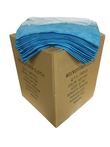 Microfiber Cloth Professional - 16"x16" | 24 Pack | Blue