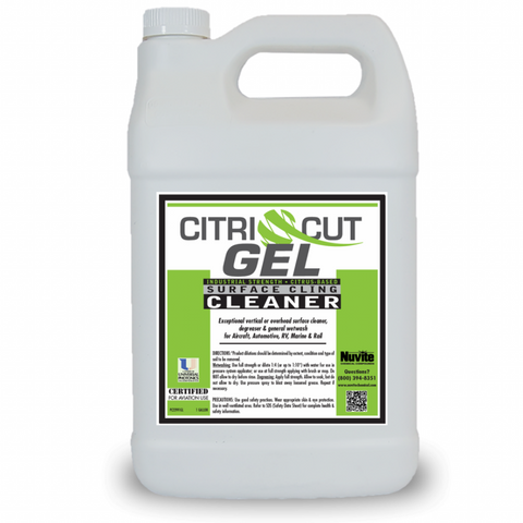 CitriCut Gel Industrial Strength, Citrus-Based Surface Cling Cleaner - Nuvite