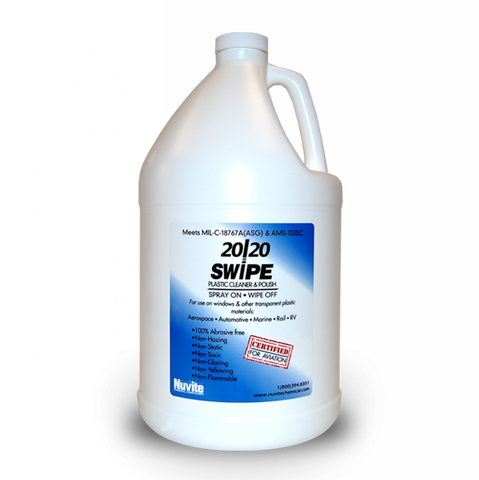 20/20 Swipe Plastic Cleaner and Polish 1 Gallon - Nuvite