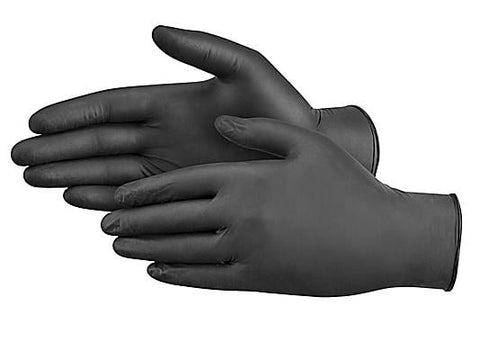 Uline Black Industrial Nitrile Gloves - Powder-Free, 6 Mil
